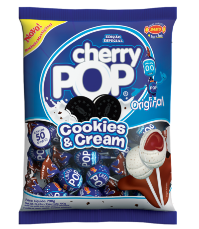 Pirulito Cherry Pop Cookies & Cream - 