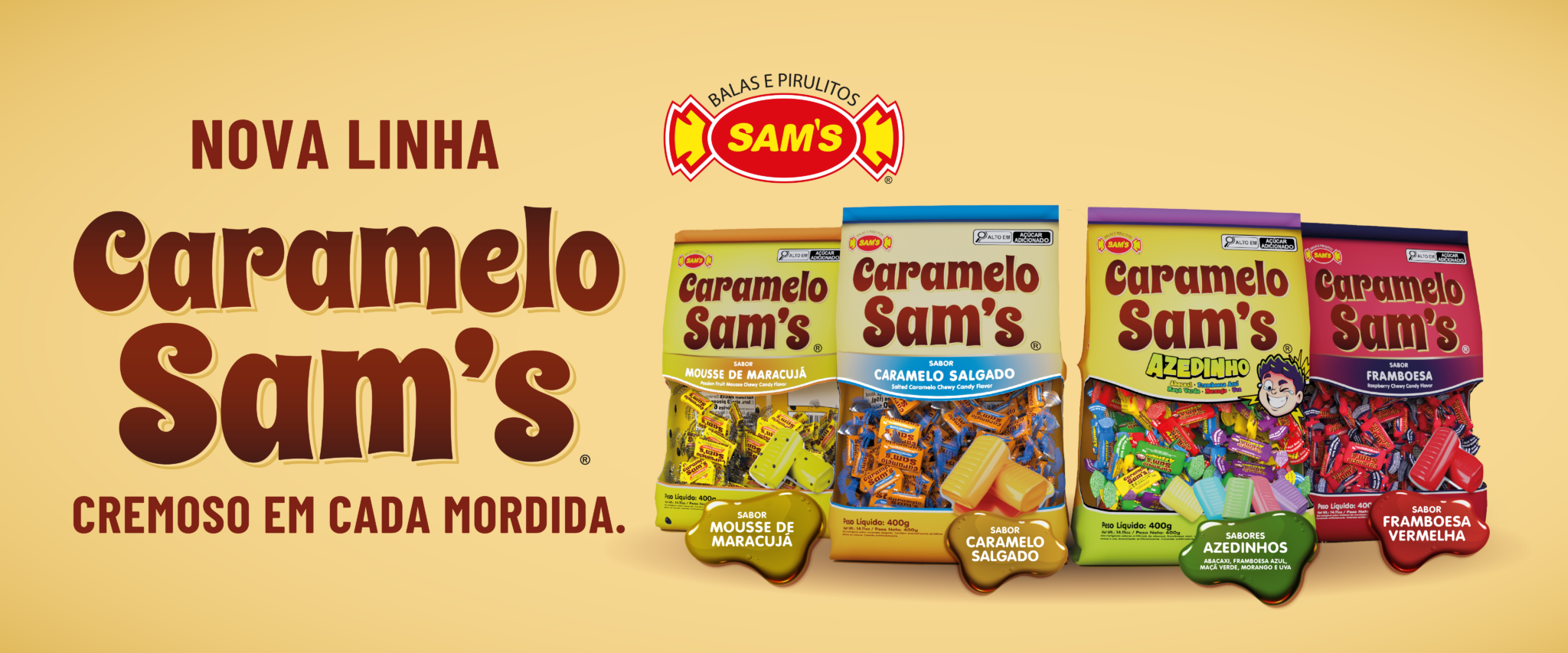 Linha Caramelos Sam's